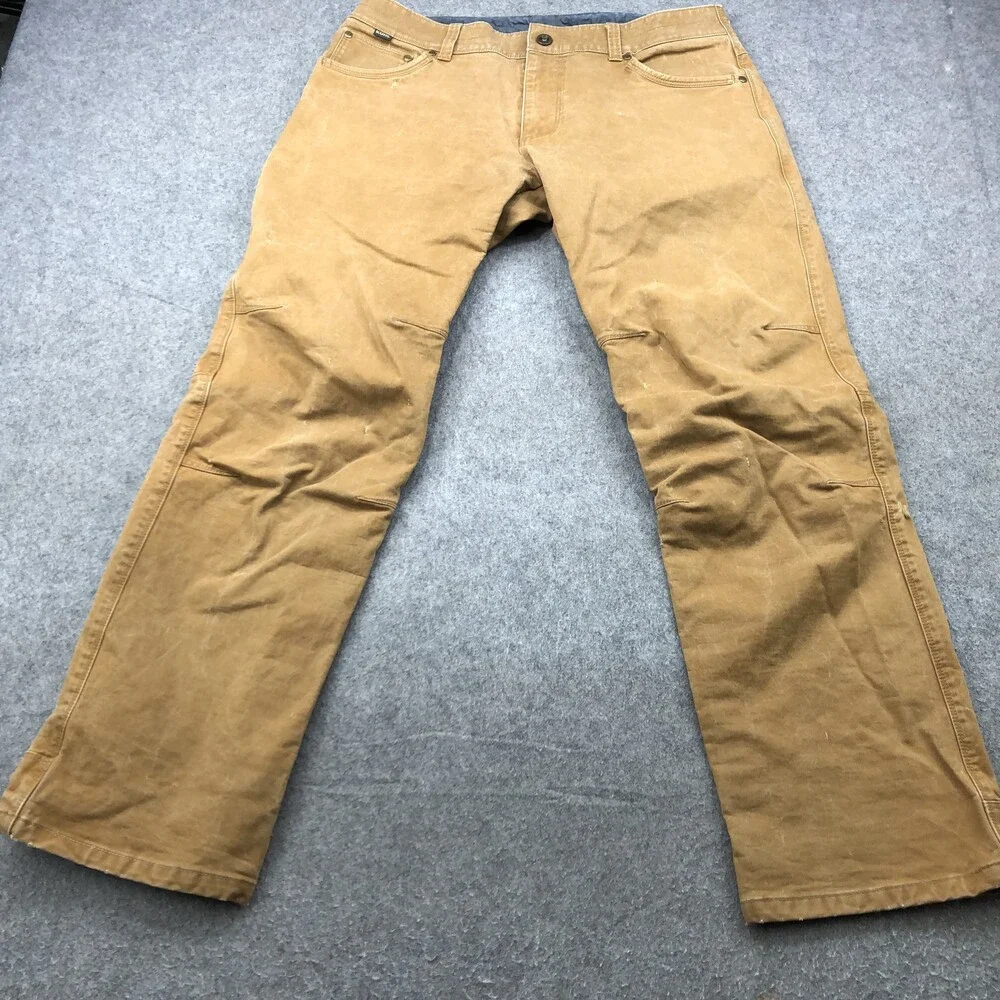 Kuhl Rydr Pants Mens 36x32 Brown Straight Fit Outdoor Hiking Workwear Durable - Picture 1 of 15